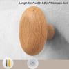 Solid Wood Handle Clothes Hook Coat Hook Wall-mounted Hook Punch-free Door Clothes Hanger Pebble Shape Cabinet Door