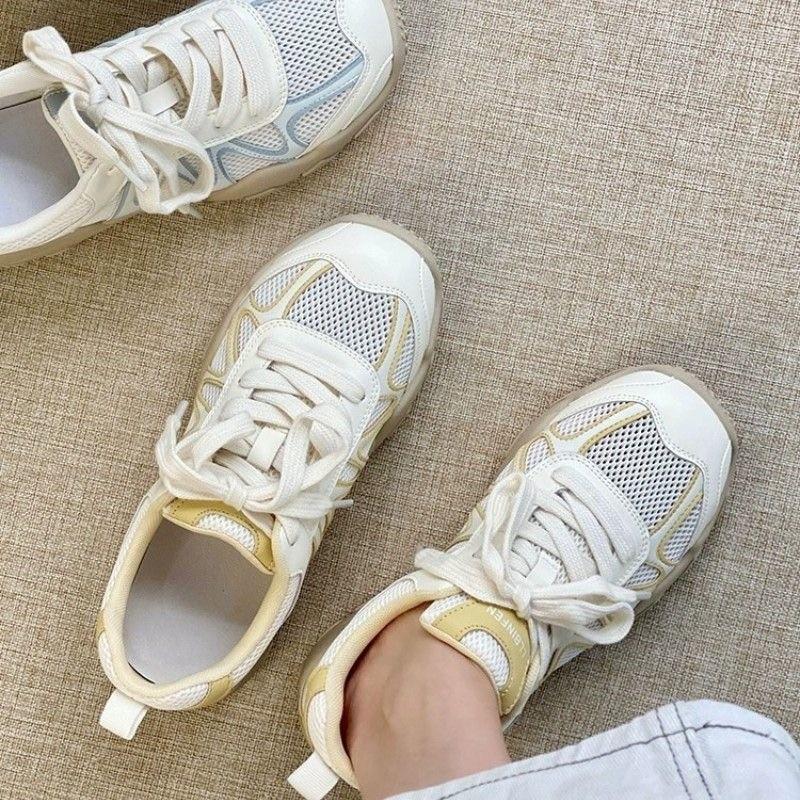 Fashionable New Elegant Breathable Casual Shoes Spring Autumn New Round Toe Thick Sole Comfortable Running Sports Shoes Women