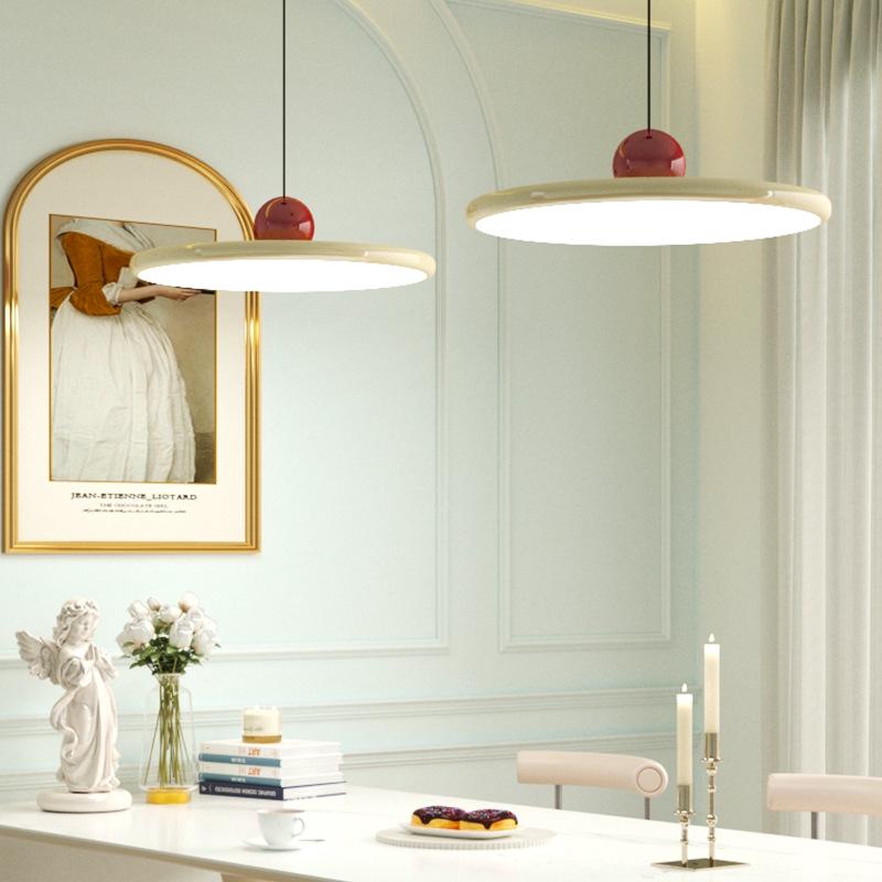 

Кремовый подвесной светильник в стиле Баухаус - Полноспектральный, защищающий глаза, в стиле НЛО для столовой