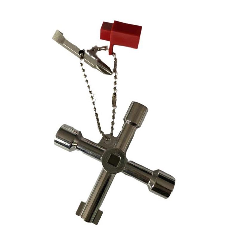 Practical Crosses Shaped Multiple Task Wrench Optimized For Mechanical Repairs Appliance Fixing And Emergency Toolboxes