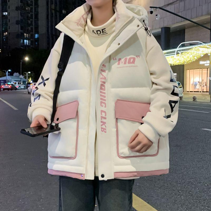 Men's Winter Two-Piece Look Vest: Thickened Down Cotton Casual Cape Coat