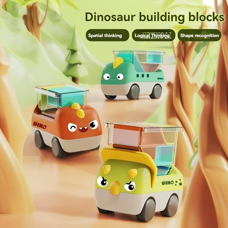 

Три игрушечные машинки-динозавра для переодевания, игрушечная машинка из АБС-пластика, три машинки-конструктора для переодевания, креативный и развивающий набор игрушек-пазлов Three ABS Building Block Toy Cars