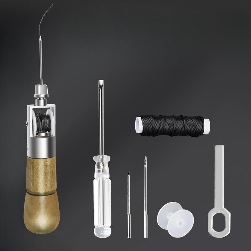 

Кожаная ручная швейная машина Швейная машина Мастерство DIY Кожаное искусство Кожаная резьба Швейный инструмент Кожа коровы Резьба Швейный инструмент, 1 комплект 1set