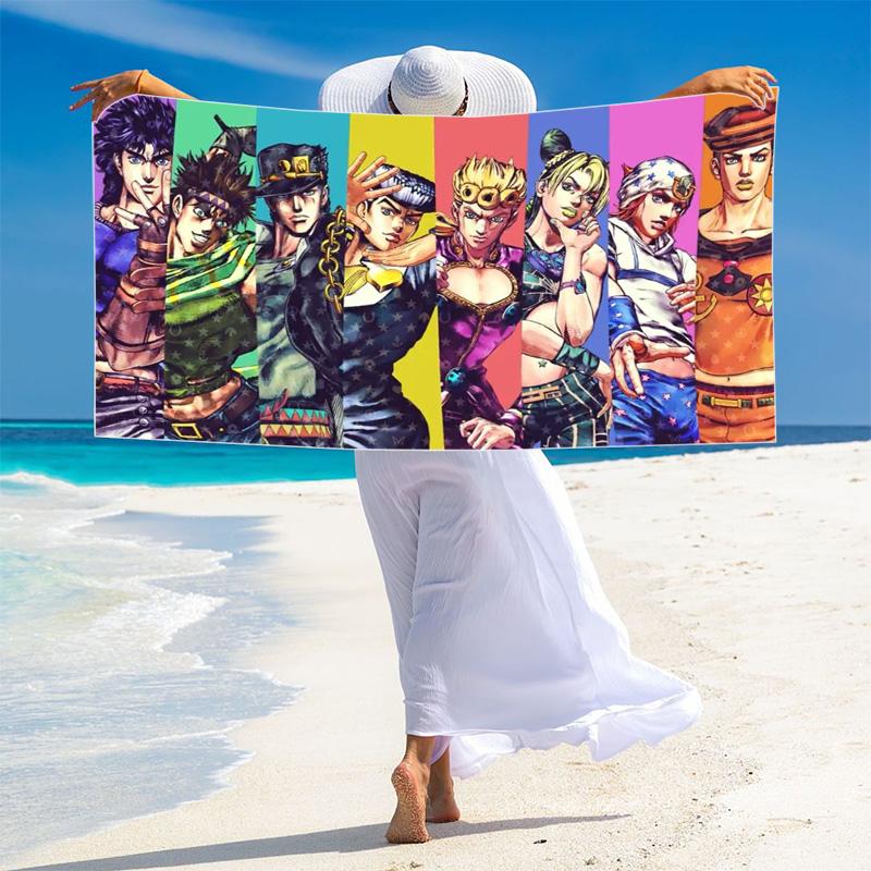 The JoJo's Print Beach Towel, Large Soft Quick Dry Towel for Beach Camping Swimming