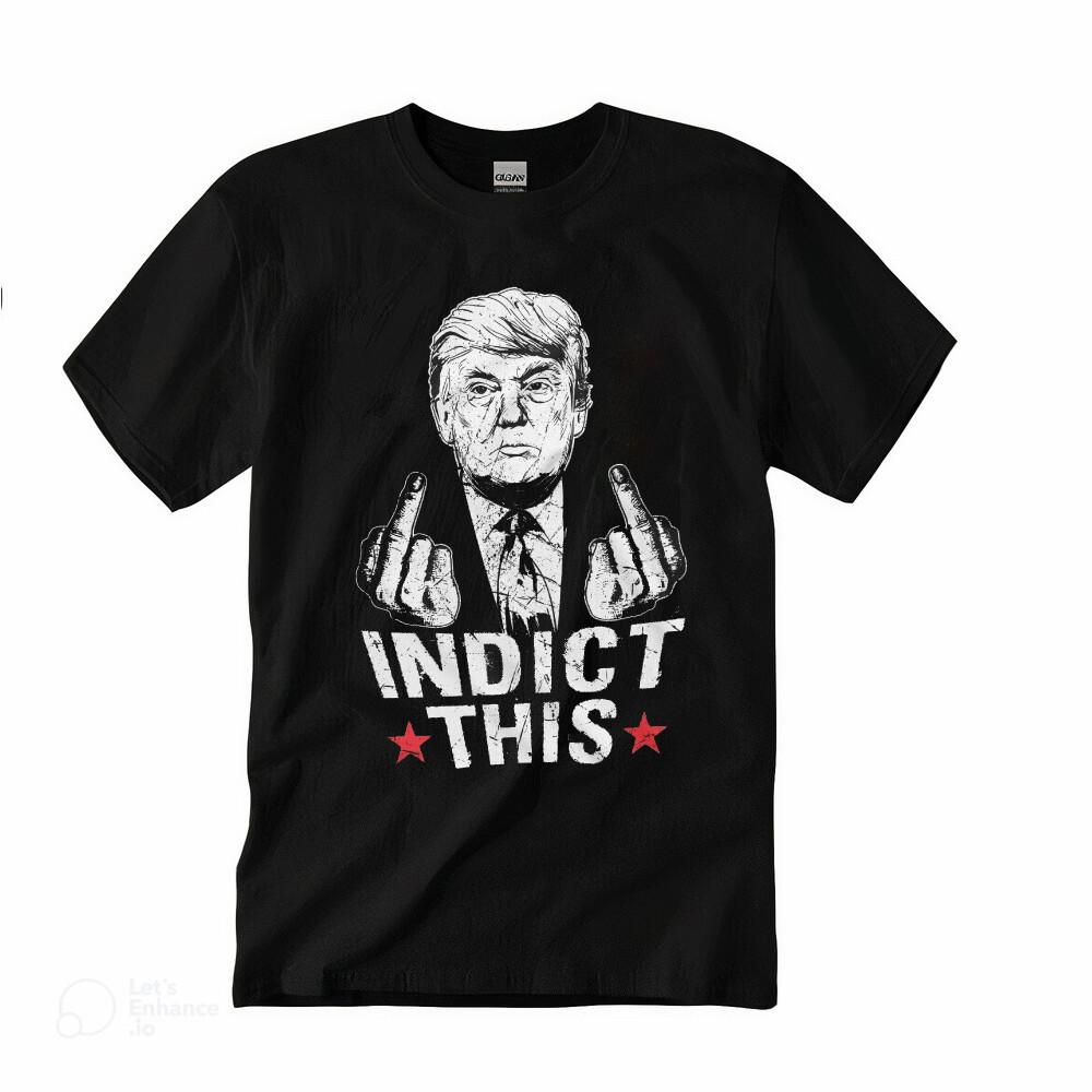 Indict This T-Shirt Donald Trump Arrest Scandal T-Shirt Trump 2024 Supporter Tee Unisex T-Shirt M