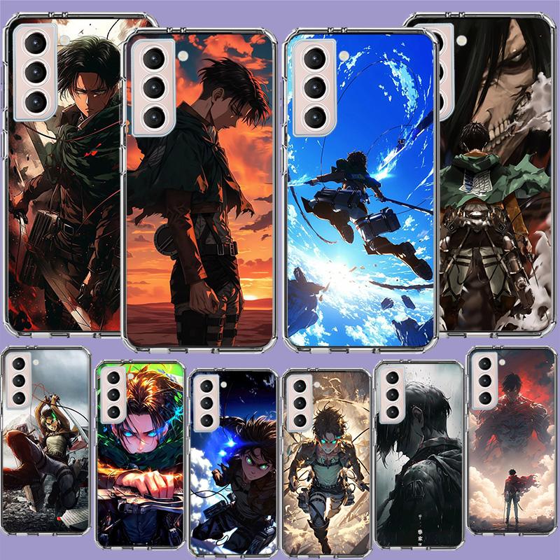 Character LEVI ACKERMAN Phone Case For Samsung Galaxy S25 Edge S24 S23 FE S21 S20 S10 Plus S22 S26 Ultra Cover Clear Cases TPU C