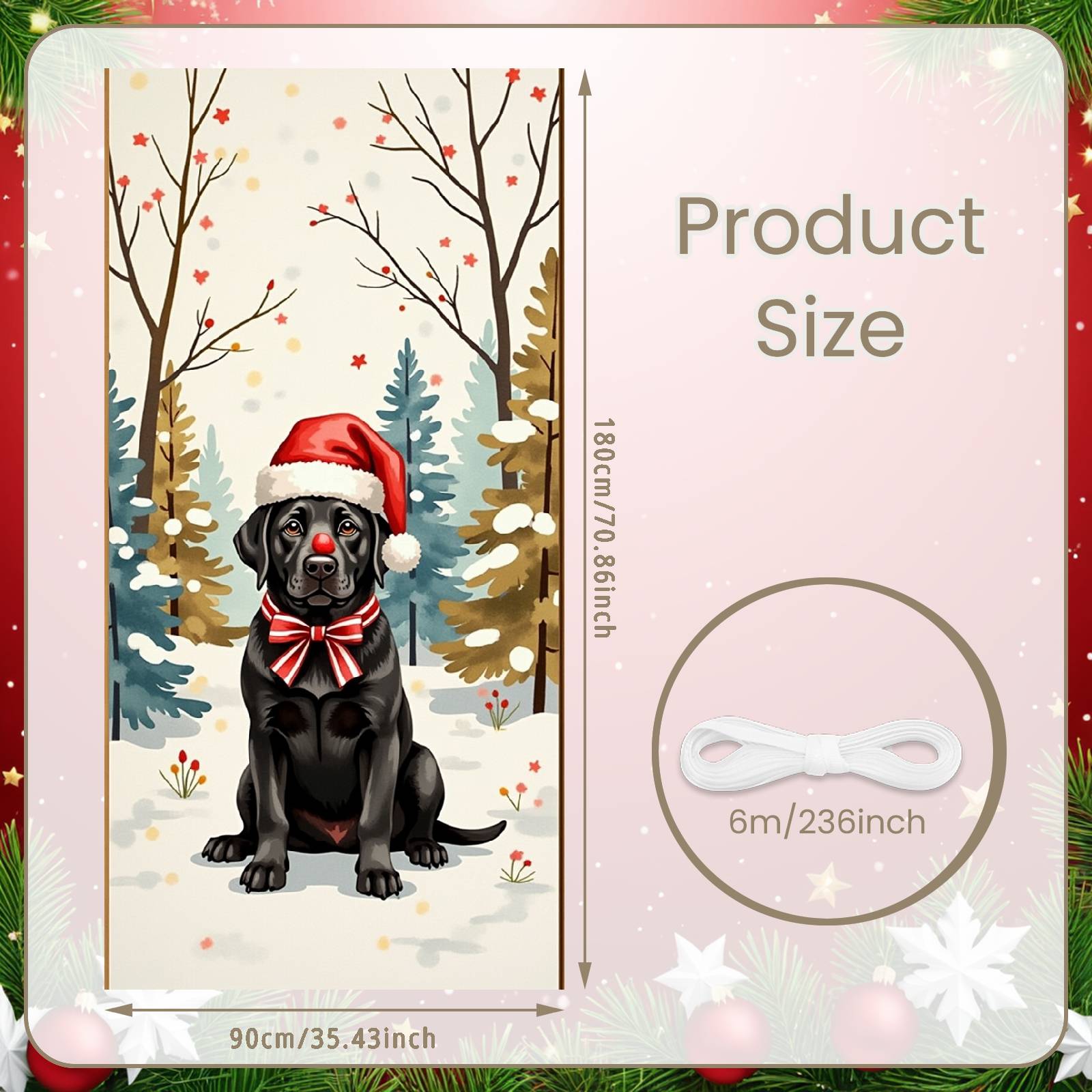 

Christmas Event Backdrop Pink Bow Festive Display Holiday Backdrop Christmas Tree Christmas Party Banner For Festive Occasion