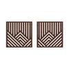 2x Wooden Wall Art Decor Wall Decoration Stylish Wall Sculptures Geometric Ornament for Living Room Bedroom Farmhouse Kitchen
