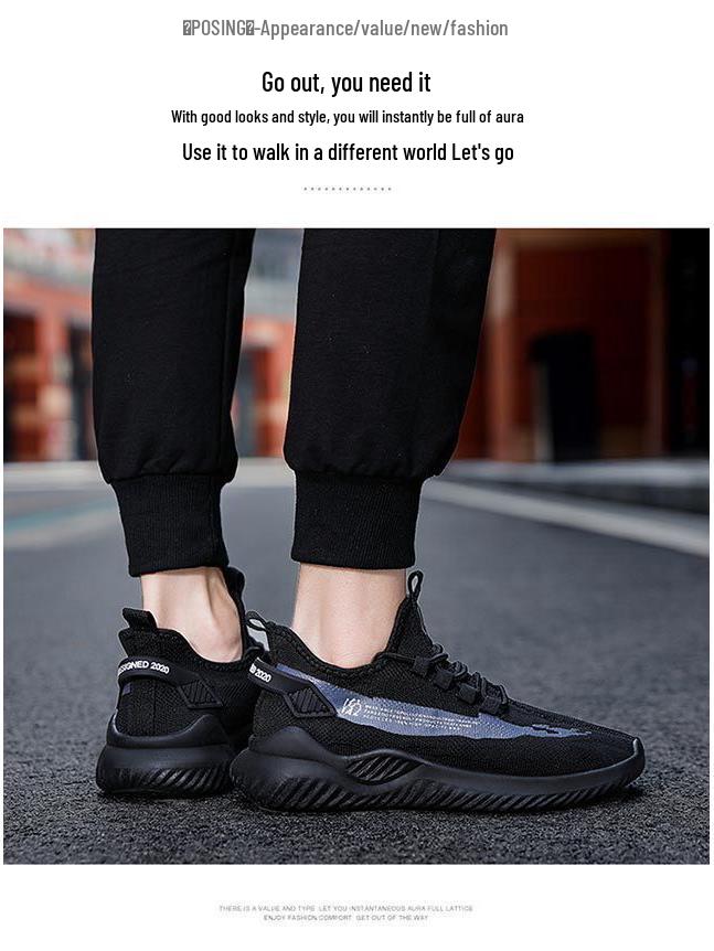 Teen Men's Trendy Sports Running Shoes - Casual Cloth Sneakers for Spring, Summer, Autumn