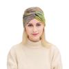 Retro Korsknuten Dam Flickor Elastisk Yoga Turban Knuten Hårband Sport Huvudband Bredt Huvudband