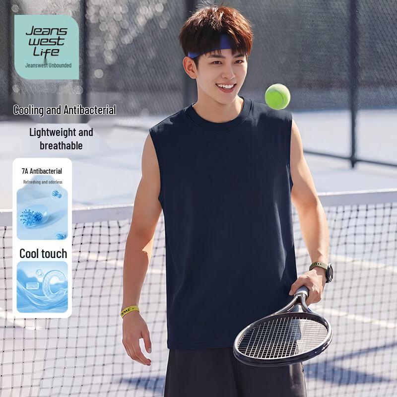 

JEANSWEST LIFE Men s 7A Antibacterial Sleeveless T-Shirt L