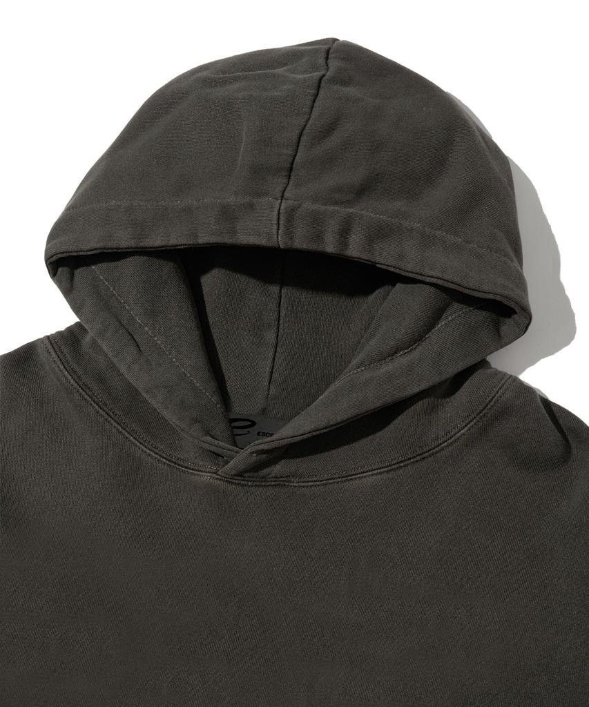 Spread Typography Logo Print Pigment Hoodie Charcoal