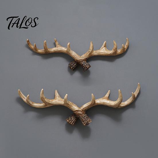 Wall Decor Hanger Vintage Deer Antler Hook, Farmhouse Rustic Mounted Heavy Multi-hook Coat Rack Duty Decorative for Coats Keys Bags Hats Towels