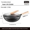 KOBACH 32cm Non-Coated Refined Iron Wok