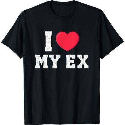 SykForn I Love My Ex Funny Ex-Partners T-Shirt 100% Cotton Graphic Tee Shirts for Men Women Unisex
