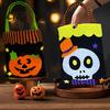 Lightweight Portable Gift Pouches Halloween Candy Bags, Non-Woven Trick or Treat Tote Bags with Handles, Festive Snack Storage Cute Black Cat Pumpkin