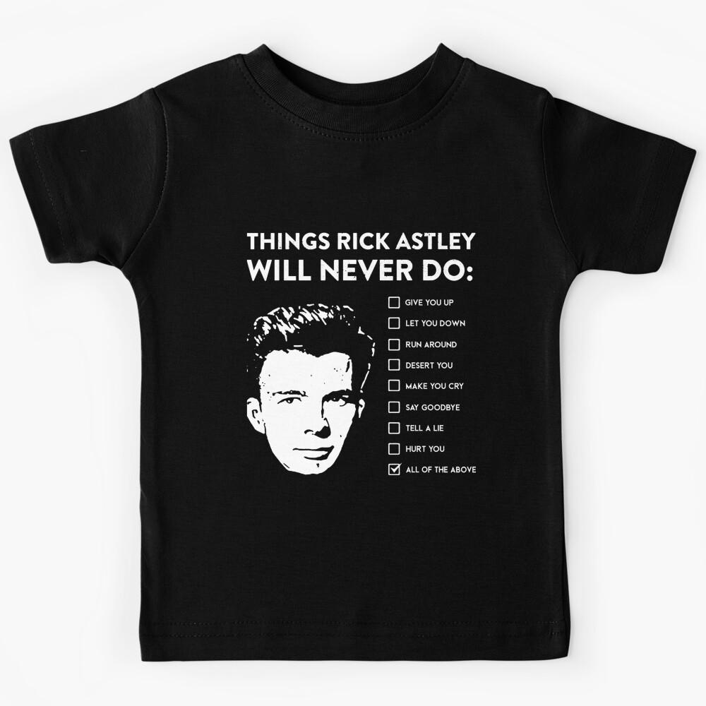 Music Retro Things Rick Astley Will Never Do Halloween   Kids T-Shirt 150