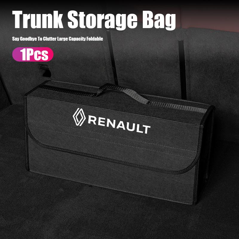 Car Boot Storage Box Storage Organizer Tool For Renault Clio Z Sandero Captur Megane R5 4 E-tech Scenic Austral Rafale Symbioz QM6