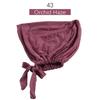 Solid Color Elastic Tie-Back Modal Undercap Hijab Scarf Adjustable Kufi Cap