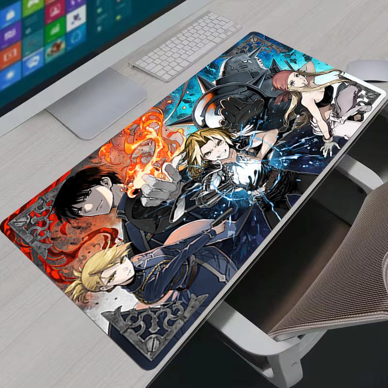 Mouse Pad Large Fullmetal Alchemist Gaming Accessories Mousepad Custom Home Keyboard Pad Office PC Gamer Cabinet Table Mat