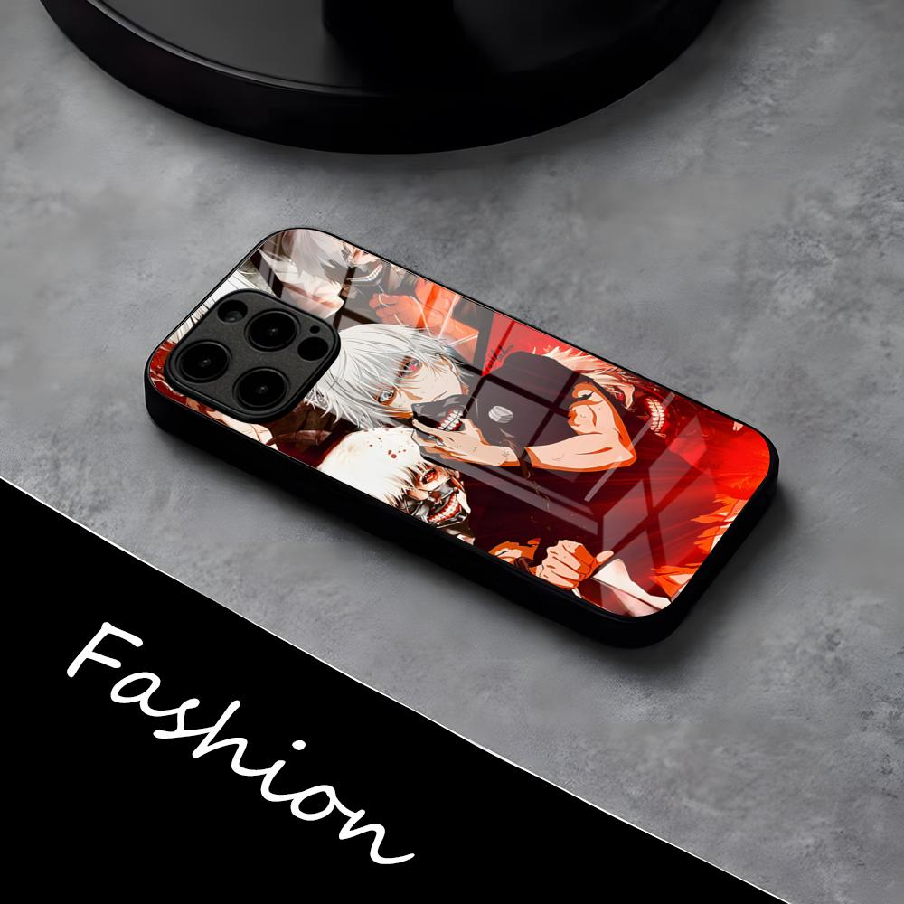

Anime Cool Tokyo Ghoul Plating Phone Case For IPhone 17 Pro Max 16 15 14 Pro Max 13 11 X Xs Xr 8 7Plus Glass Cover iPhone17