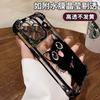 Applicable to Redmi 14C cute black cat four corners anti-drop electroplating mobile phone case Xiaomi 15T transparent lens film cartoon case