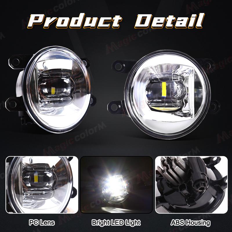 LED Fog Lamp For Toyota Sienna    2024 Front Bumper Fog Light Driving Lamp Assembly High Power 12V