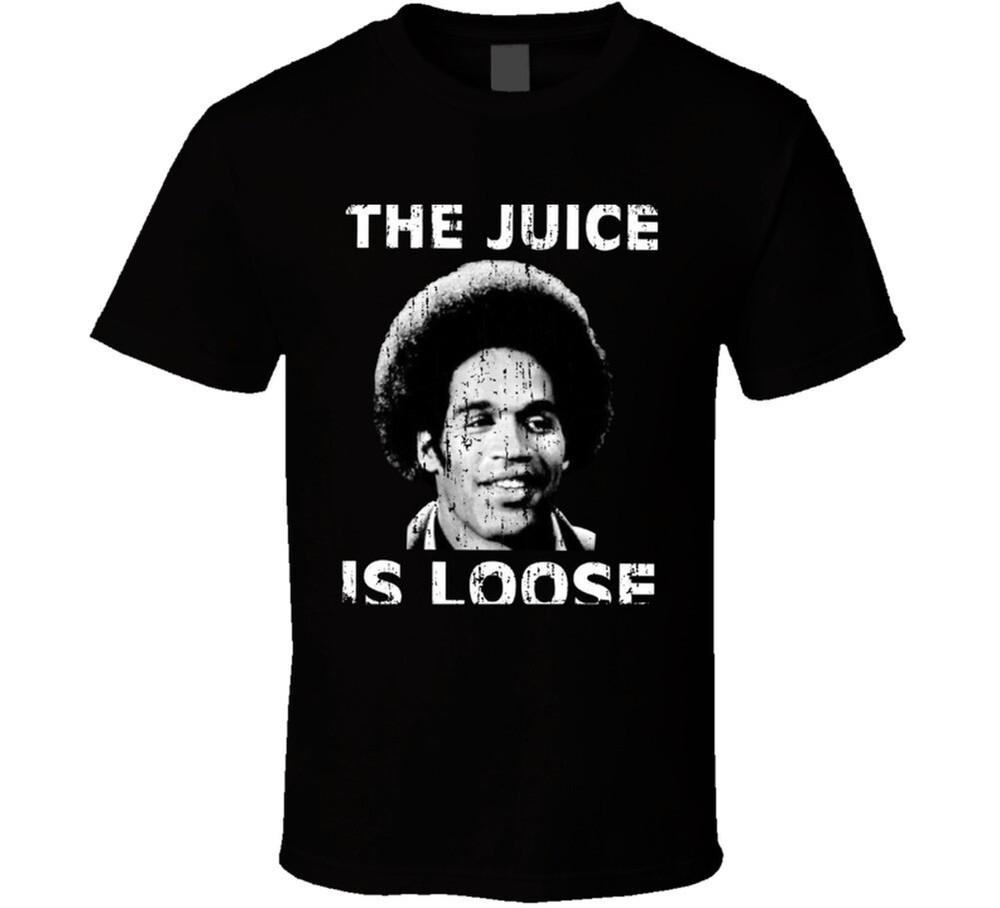 

OJ Simpson free OJ granted parole juice is loose freedom Black T Shirt XL