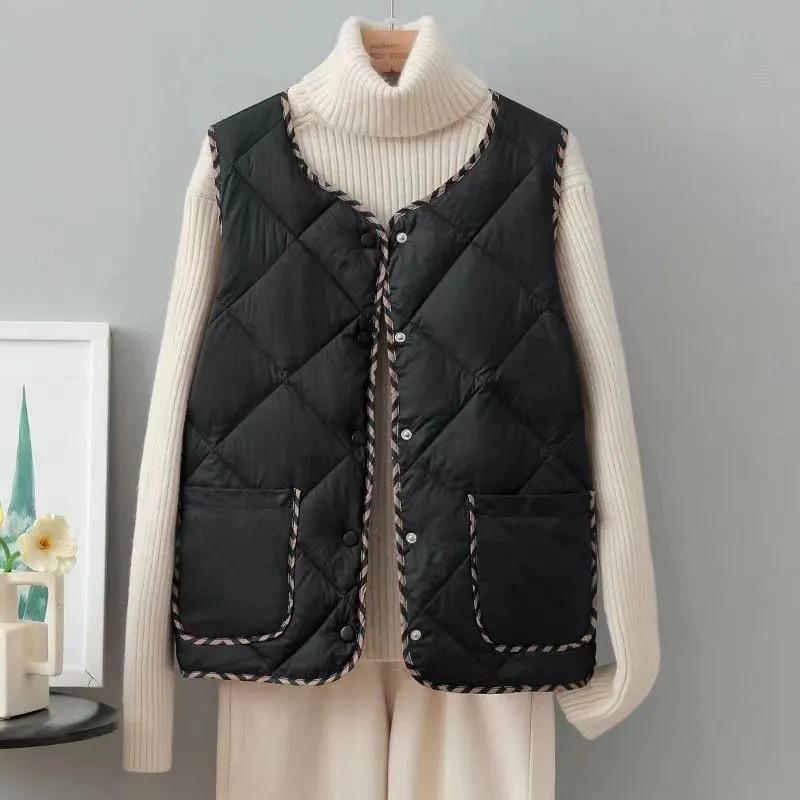 Vest women wear short light and thin vest vest in winter, new vest with cold protection