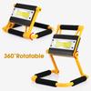 20W rechargeable LED stand light, folding portable light, built In battery 4400 mAh, yellow stand