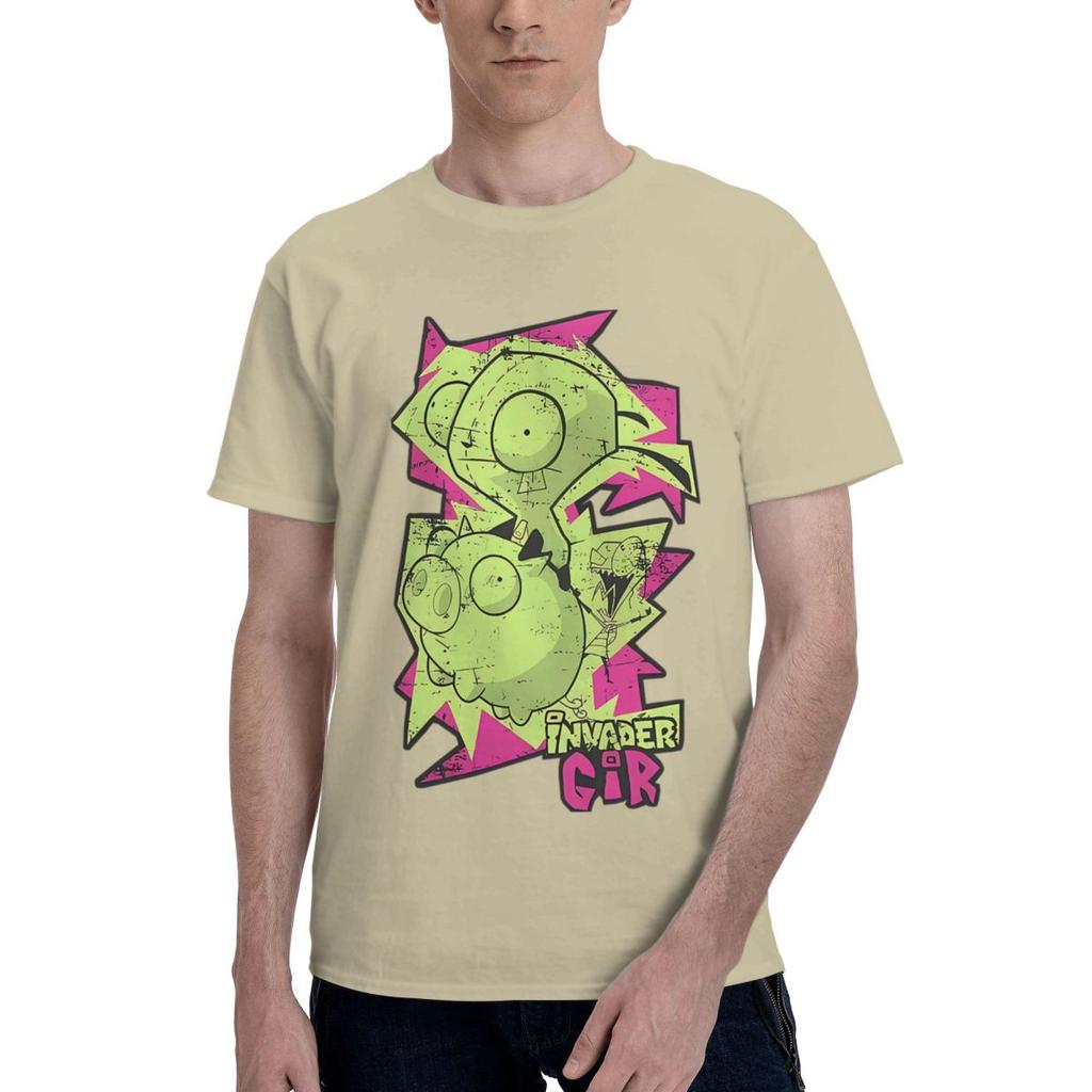 Gir Eindringling von Invader Zim 100% Baumwolle Lässig Atmungsaktiv Bequem Vintage High-End Herrenbekleidung Lustige Geschenke
