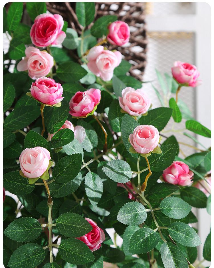Artificial Rose Flower Vine for Wall & Pipe Decoration In Living Rooms, Malls & Courtyards