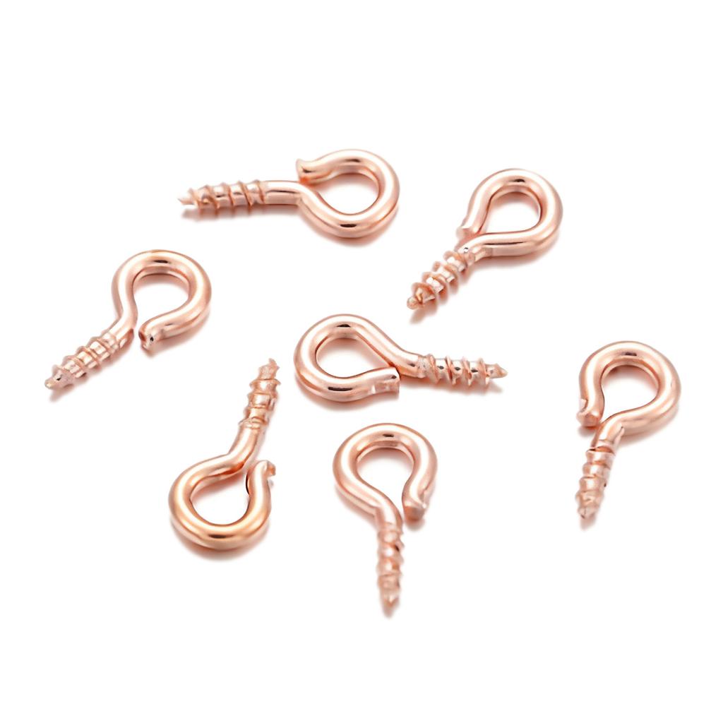 200 szt. Haczyki oczkowe Unikalny Wykwintny Kolor Czysty Jasny DIY Szpilki oczkowe Biżuteria Rękodzieło Akcesoria wkręcane