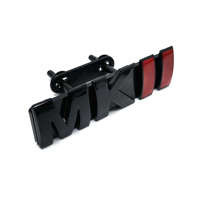 Gloss Black MKII Grill Outlet Letter Logos GOLF 2 Trunk Emblem MK2 3D Car Stickers