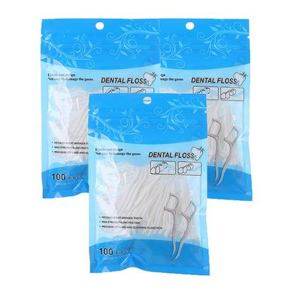 Nić dentystyczna Blue Kai jednorazowa, 100 sztuk, 3 sztuki