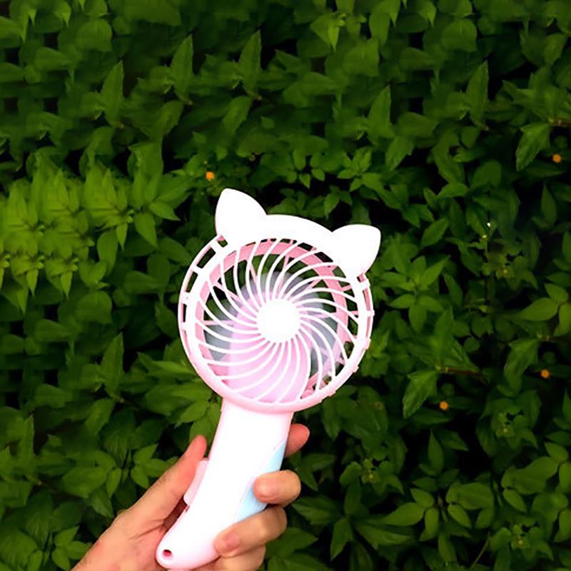 3-Farben Tragbarer Handventilator, Handgedrückter Fächer, Mini-Tragbarer Ventilator, Batteriefrei, Niedlicher Heimventilator, Kühlender Cartoon-Handventilator