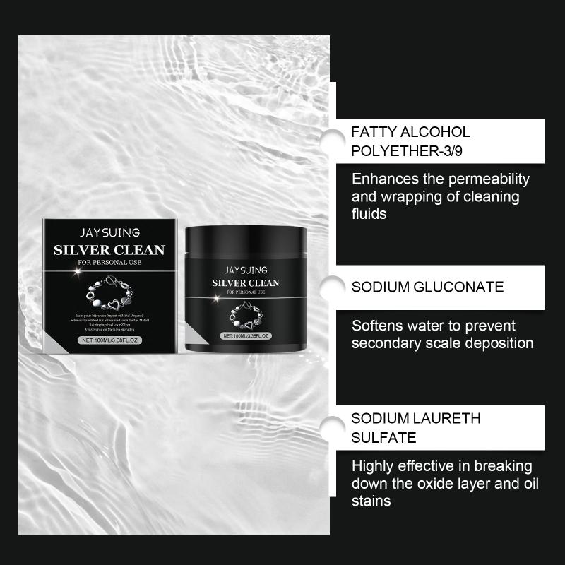 Strong Silver Jewelry Cleaning Solution for Rings Bracelets Anti Oxidation Blackening Remover Quick Cleaning