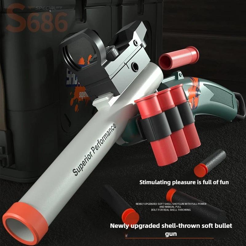 S686 Soft Bullet Airsoft Launcher Toy Gun Outdoor Sports CS Game Pistol Shooter Fun Gift for Boys