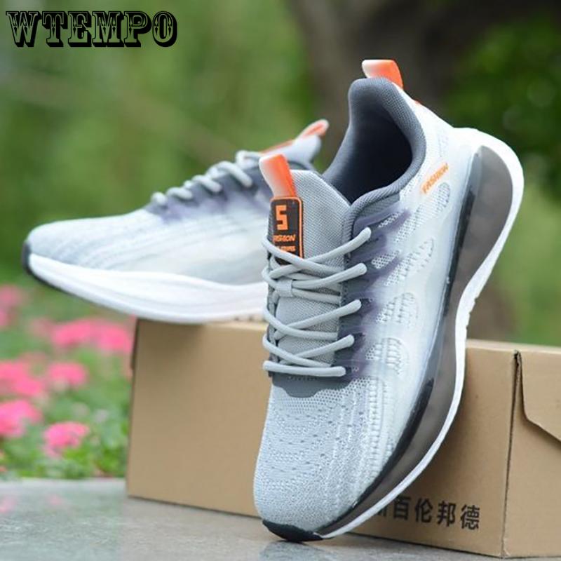 WTEMPO Neutral Summer Sneakers Men's Lightweight Breathable Thin Mesh Sport Shoes Women's Slip Resistant Casual Shoes Shock Absorbing Running Shoes