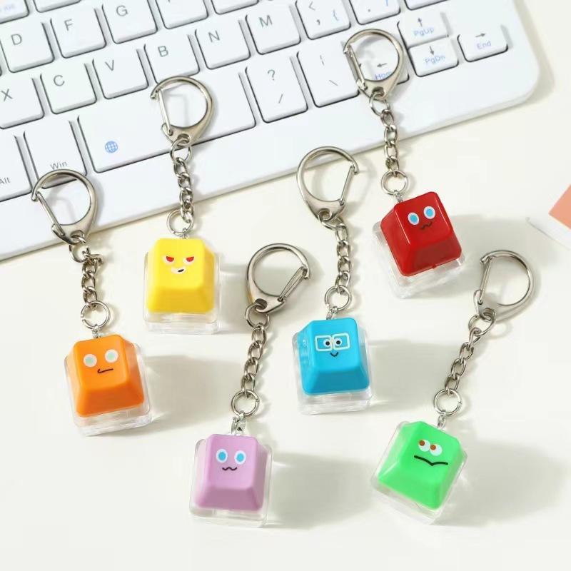 2/3 Pcs Fidget Decompression Keyboard Button Keychain Bag Pendant Stress Relief Toy Antistress Finger Keyboard Game Keyring Gift