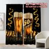 Set Of 2 Flat Printing Curtains Without Rod Chic Curtain Versatile Fabric Decorations Use Made Polyester