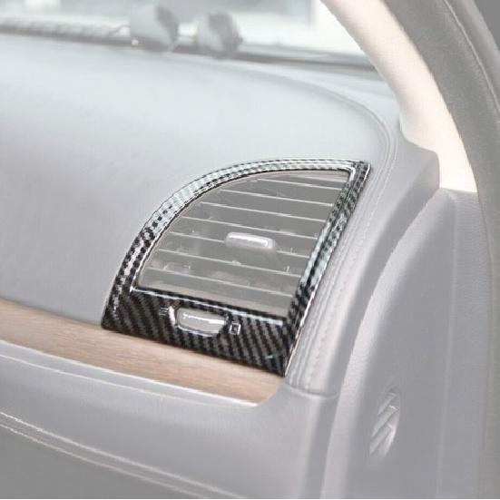 For 2011- Chrysler 300 ABS Carbon Fiber Look Side Air Vent Outlet Decor Trim