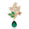 Flower Rhinestone Bouquet Crystal Pendant Brooches Badge Pin For Women Lady Clothing Flower Wedding Party Jewelry & Dress Accessory for Women