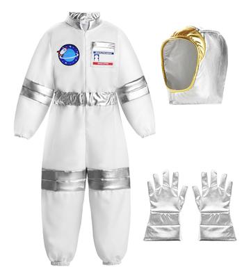 ReliBeauty Astronaut Space Size 100 Kids' Costume, Jumpsuit, White,