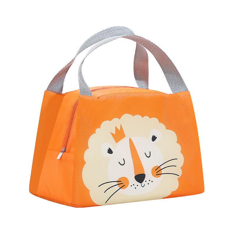 Cute Cartoon Printed Lunch Bag Kids Student School Lunch Bags Thermal Insulation Oxford Cloth Handbag Waterproof Storage Bags