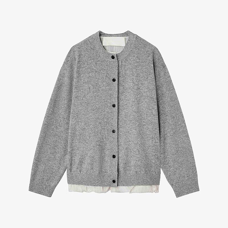 Less H-Shape Long Sleeve Wool Cashmere Sweater