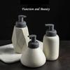 Ceramic Foaming Liquid Soap Dispenser Speckled Matte Foam Pump Bottle  for Taking Shower