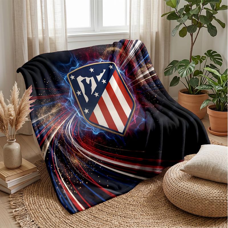 Atletico Madrid Theme blanket Soft Flannel Blanket Plush Throw Blanket Cozy Sofa Bed Blanket for Home Decor