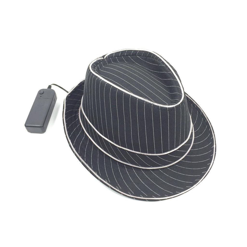 LED Light-Up British Style Jazz Top Hat - Flashing Festival & Masquerade Party Prop