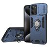 KEYSION Shockproof Armor Case for Xiaomi POCO C85 Slide Camera Lens Protection Ring Stand Phone Back Cover for Redmi 15C 171mm 173mm